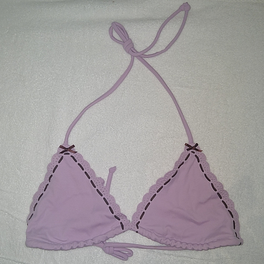 Light purple triangle bikini top